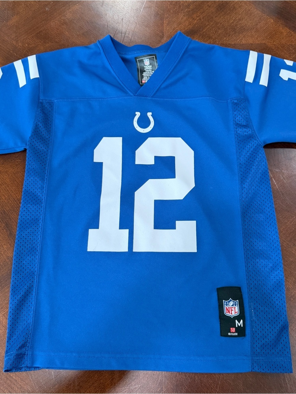 NFL Team Apparel Indianapolis Colts Youth Blue Football Jersey #12 Luck. Vintage